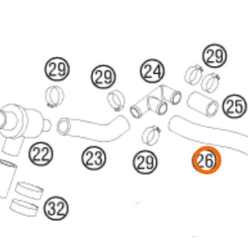 MANGUERA DE RADIADOR 950/990 ADV 03-12