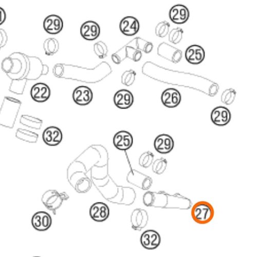 CONECTOR RADIADOR 990 ADV/S.DUKE/SMT 06-12