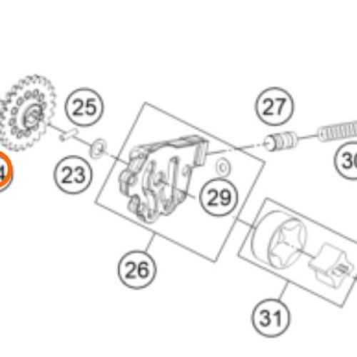 PIÑON DE BOMBA DE ACEITE 24T 950/990 04-12