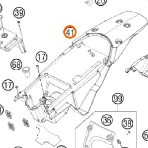 GUARDAFANGO POSTERIOR 950/990 ADV 04-12