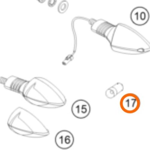 FOCO DE DIRECCIONAL NARANJA