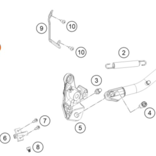 PERNO SOPORTE DE SIMBRA DE PATA DE APOYO 1050-1290