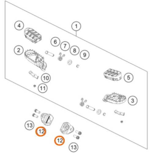 SOPORTE DE ESTRIBO DERECHO/IZQ 1050-1290 13-19
