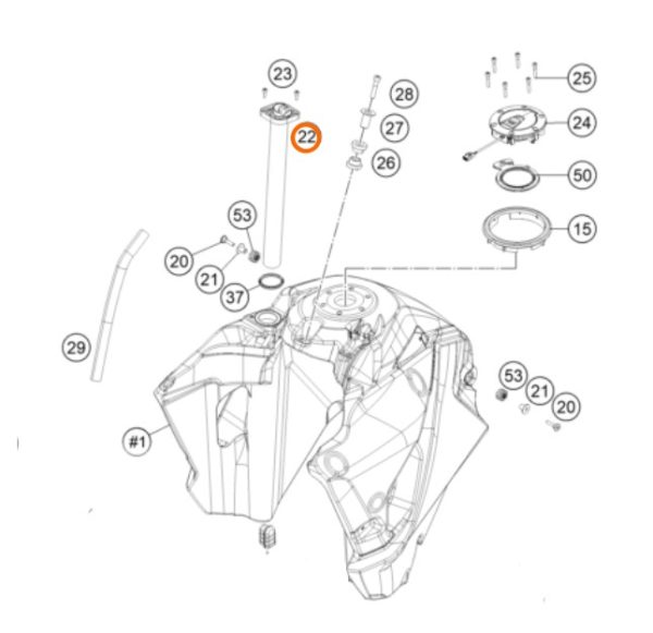 SENSOR DE NIVEL DE COMBUSTIBLE 1050-1290 13-19