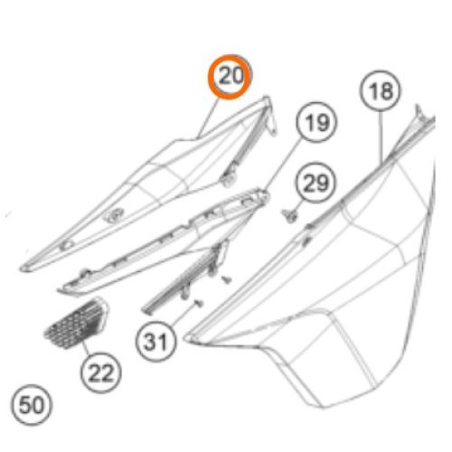 SPOILER IZQUIERDO 1190 ADV 13-16