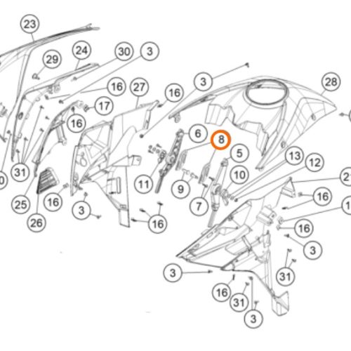 RIEL DE PARABRISAS 1050-1190 ADV