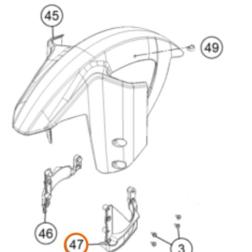 SOPORTE DE GUARDAFANGO DEL IZQ 1190 ADV R 2013
