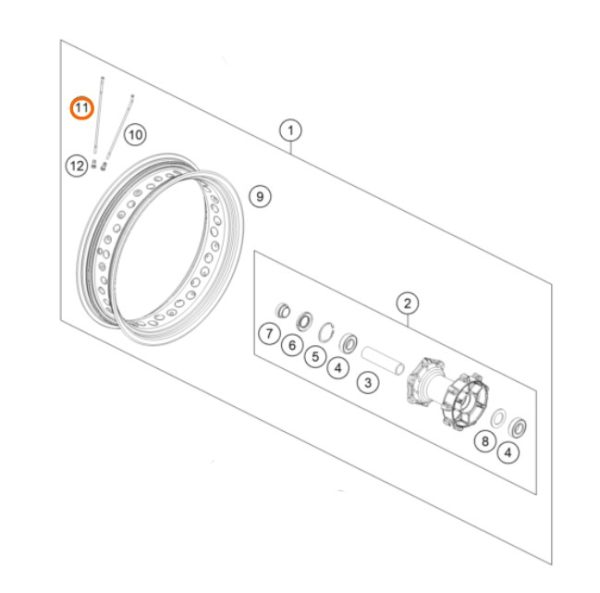 RADIO ARO 18 POSTERIOR 790/1190 ADV CORTO
