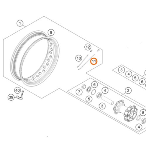 RADIO ARO 17 POSTERIOR 1190 CORTO 13-16