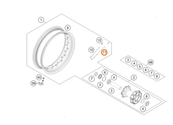 RADIO ARO 17 POSTERIOR 1190 CORTO 13-16