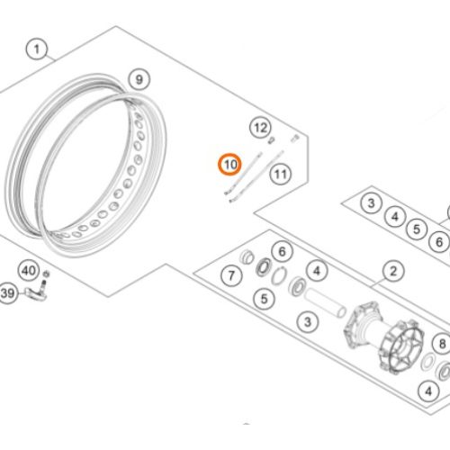 RADIO ARO 17 POSTERIOR 1190 LARGO 13-16