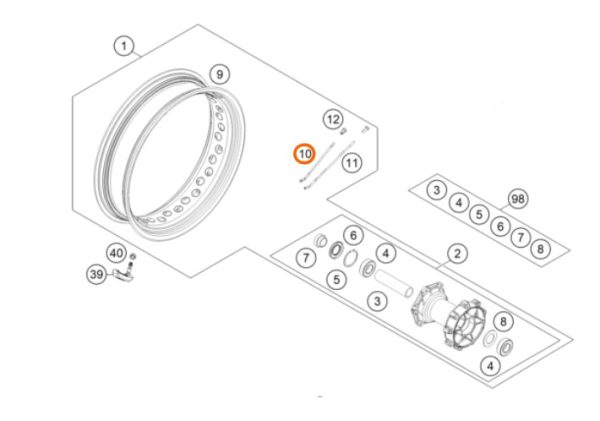 RADIO ARO 17 POSTERIOR 1190 LARGO 13-16