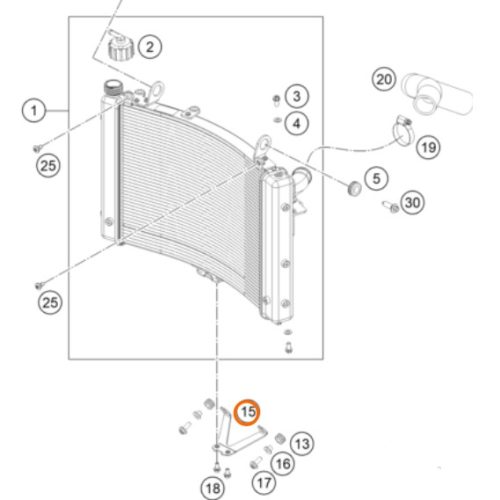 SOPORTE DE RADIADOR INFERIOR