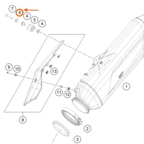 BUJE CONICO ALUMINIO PARA ESCAPE 790 ADV