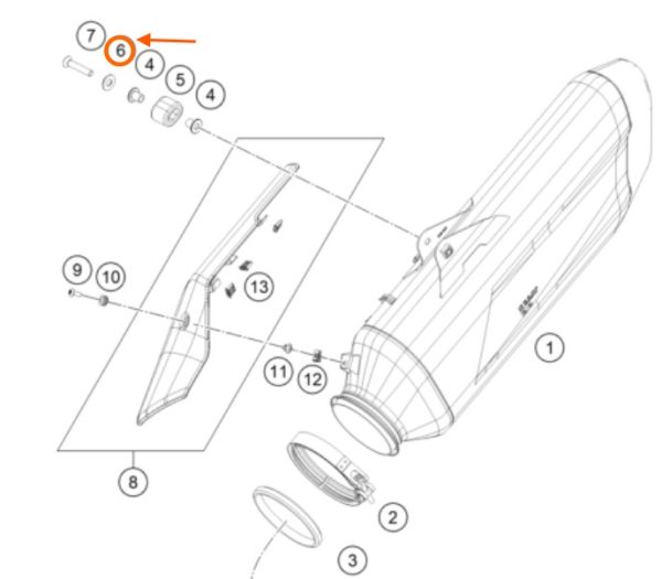 BUJE CONICO ALUMINIO PARA ESCAPE 790 ADV