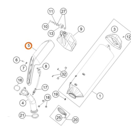 PROTECTOR DE ESCAPE ORIGINAL 1050-1290 ADV 13-19