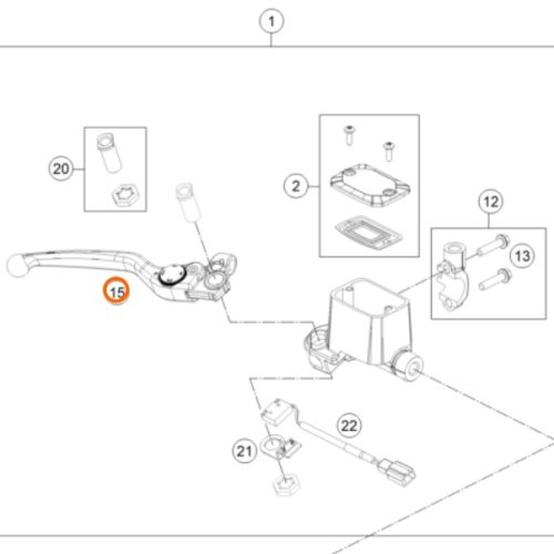 MANIGUETA DE FRENO 1050/1090 R