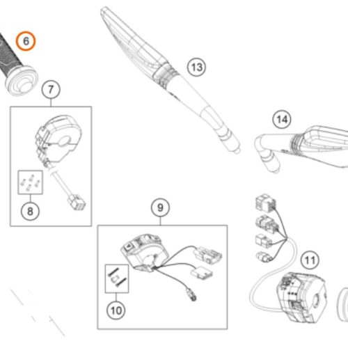 MANUBRIO DE ACELERADOR 790/1290 S.ADV R/S 17-19