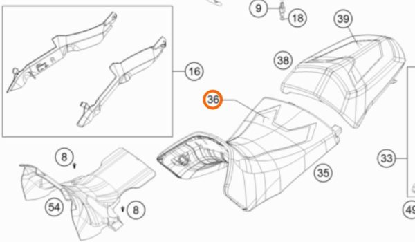 FORRO DE ASIENTO 1290 ADV S PILOTO 17-20