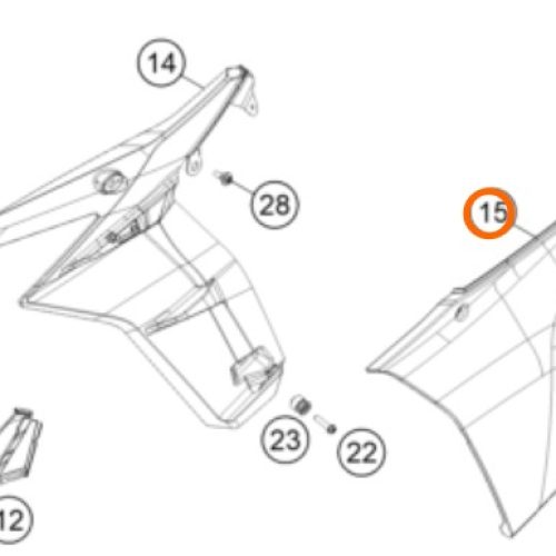 SPOILER IZQUIERDO 1290 S.ADV R 2019