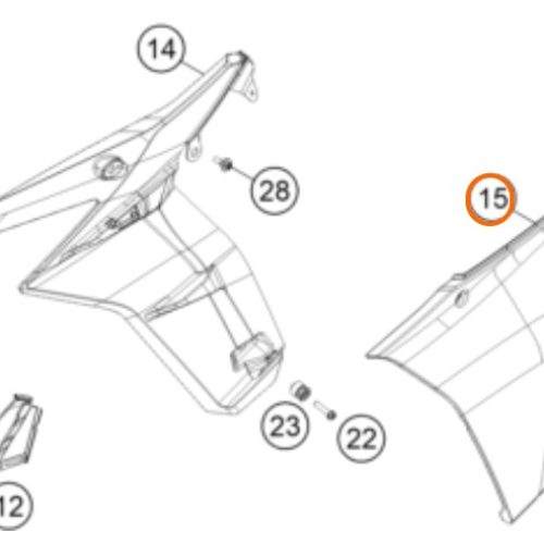 SPOILER IZQUIERDO 1290 S.ADV R 17-18