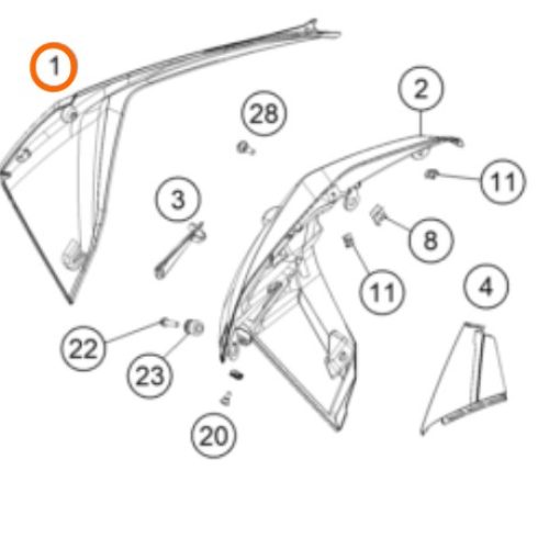 SPOILER DERECHO 1290 S.ADV R 2019