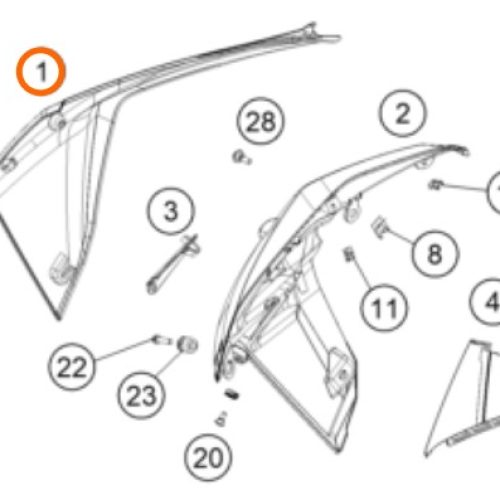 SPOILER DERECHO 1290 S.ADV S NARANJA 17-18