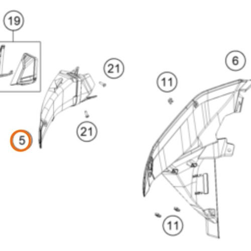 TOMA DE AIRE DERECHA 1290 S.ADV 17-18