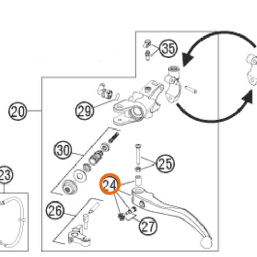MANIGUETA DE EMBRAGUE 1190 RC8/990 S.DUKE/690 DUKE