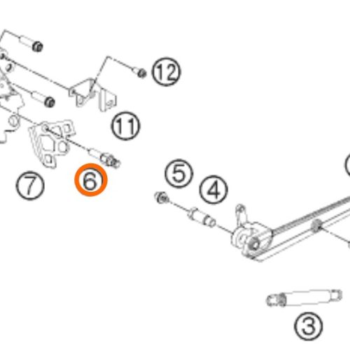 PERNO M10X31 DE BASE DE PATA DE APOYO