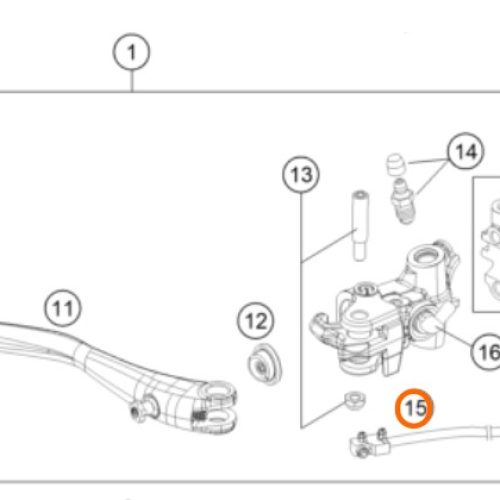 TROMPO DE FRENO DELANTERO 690 DUKE/990 SM/1190 RC8