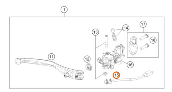 TROMPO DE FRENO DELANTERO 690 DUKE/990 SM/1190 RC8