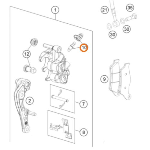 PERNO DE PURGA DE FRENO SX/EXC 16-20