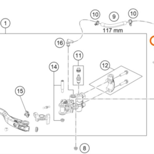 PERNO DE SOPORTE DE DEPOSITO DE  LIQUIDO DE FRENO