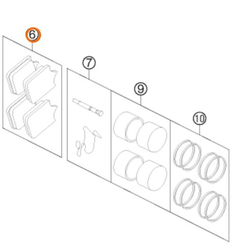 PASTILLAS DE FRENO DEL 990 S.DUKE 05-06