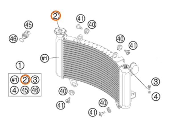 TAPA DE RADIADOR 990 S.DUKE 06-10