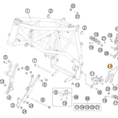 PROTECTOR DE ESTRIBO 990 S.DUKE DER 07-09