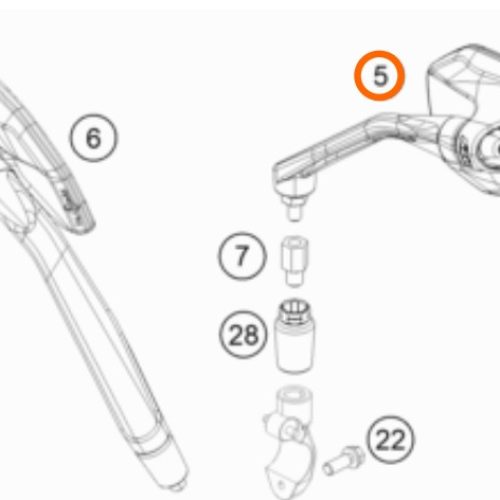 ESPEJO IZQUIERDO 1290 S.DUKE 14-17