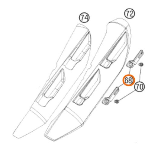 SOPORTE DE MALETA 990 S-MOTO LH