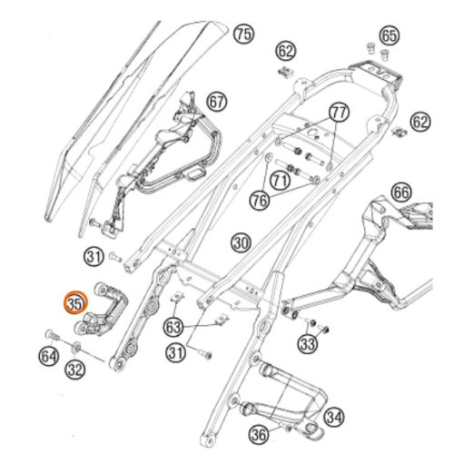 SOPORTE DE ESTRIBO DERECHO