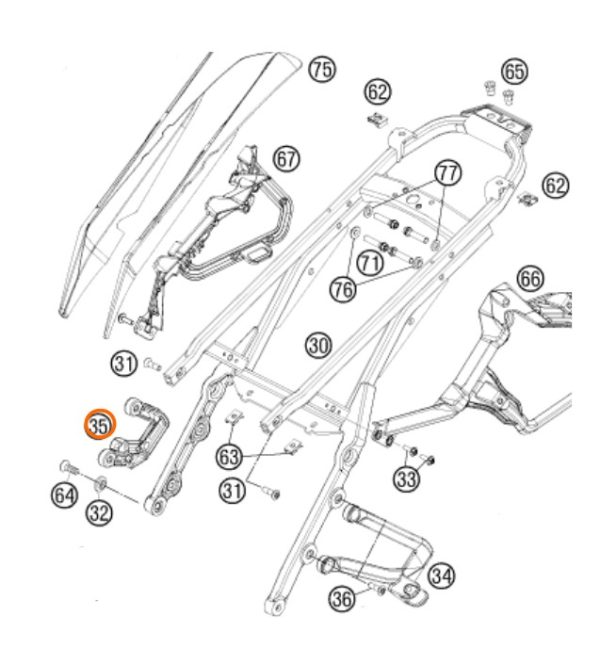 SOPORTE DE ESTRIBO DERECHO