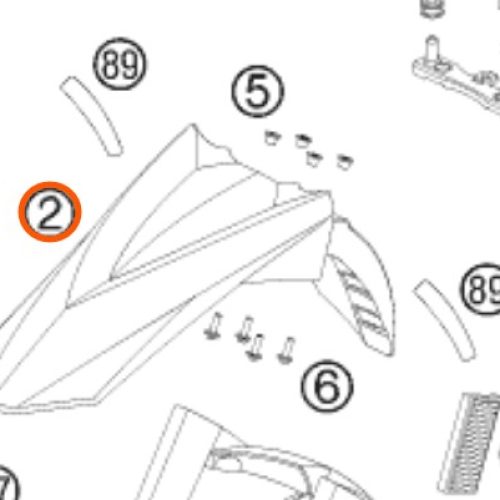 GUARDAFANGO DELANTERO 990 SM 05-09