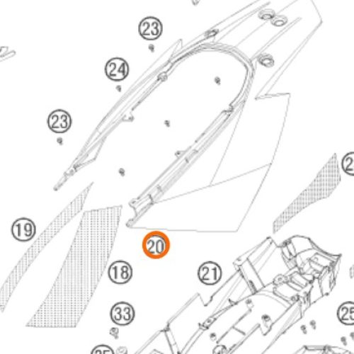 GUARDAFANGO POSTERIOR 950 SM 07-09