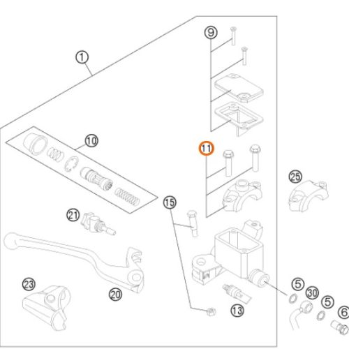 SOPORTE DE RETROVISOR DERECHO 950 SE/690 E 08-13