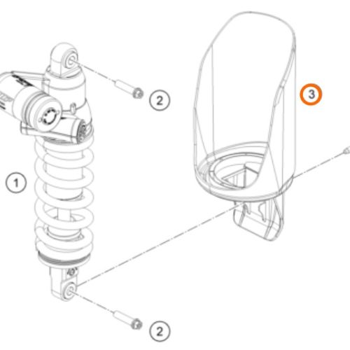 PROTECTOR DE AMORTIGUADOR 790 ADV R/S BASE