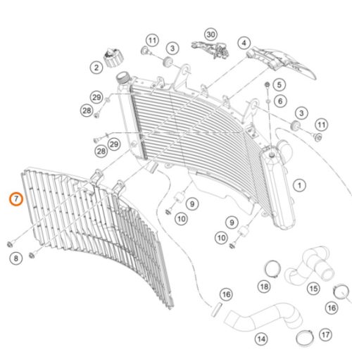 PROTECTOR DE RADIADOR 790 ADV 19-20