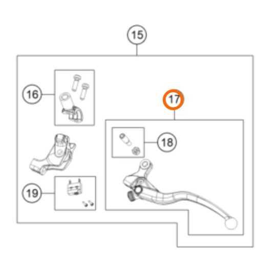 MANIGUETA DE EMBRAGUE 790 DUKE 2018