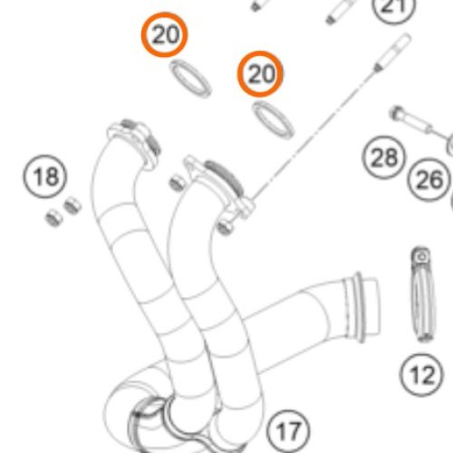 EMPAQUE DE ESCAPE HEADER 790 ADV