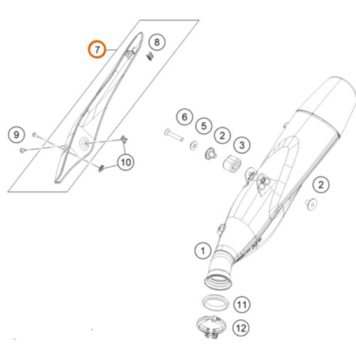 PROTECTOR DE CALOR DE ESCAPE 790 DUKE 18-19