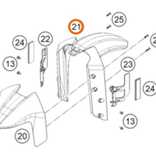 GUARDAFANGO DELANTERO SECUNDARIO 790 DUKE 18-20